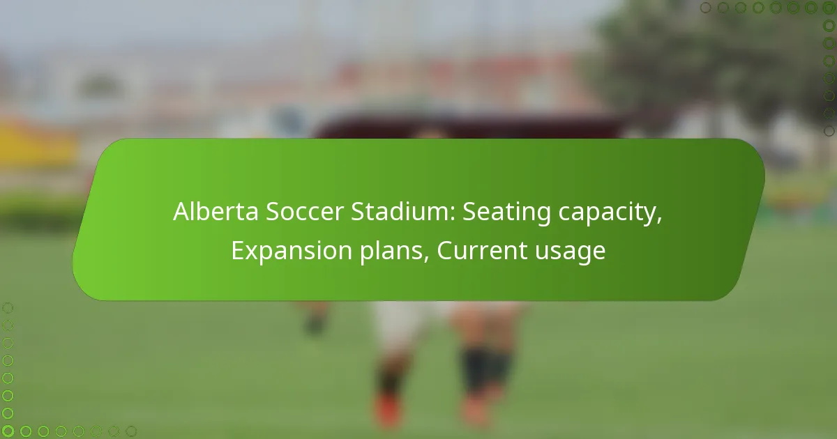 Alberta Soccer Stadium: Seating capacity, Expansion plans, Current usage