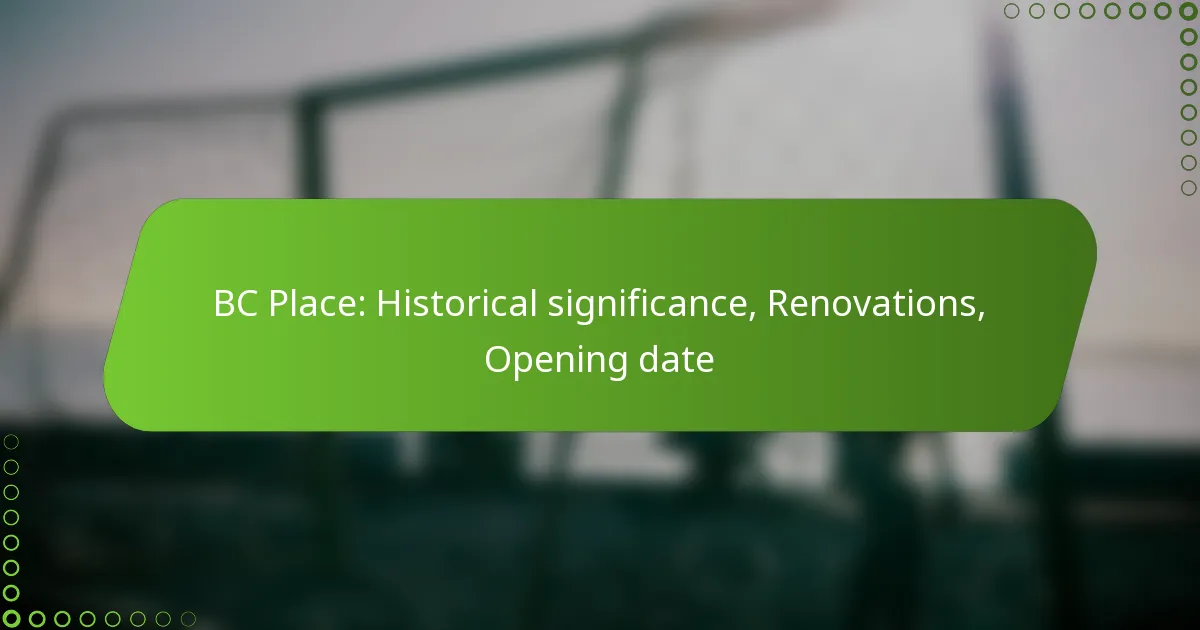 BC Place: Historical significance, Renovations, Opening date
