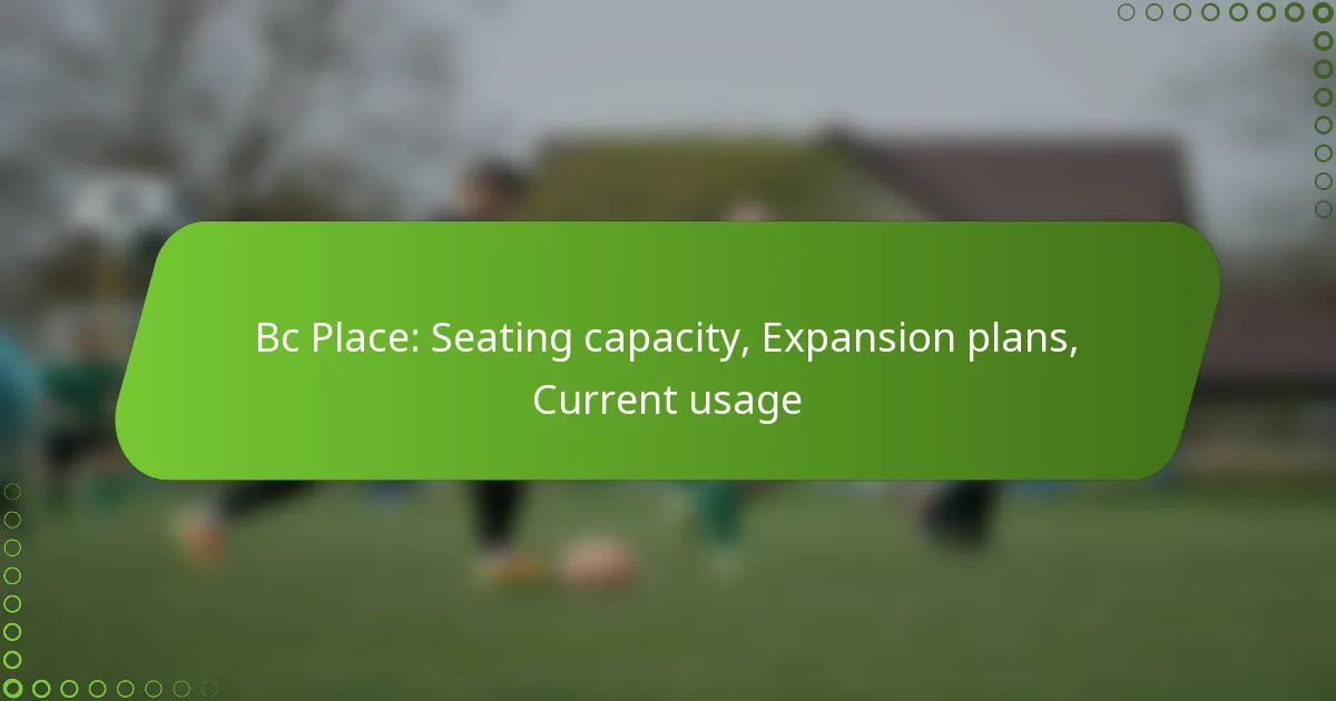 Bc Place: Seating capacity, Expansion plans, Current usage
