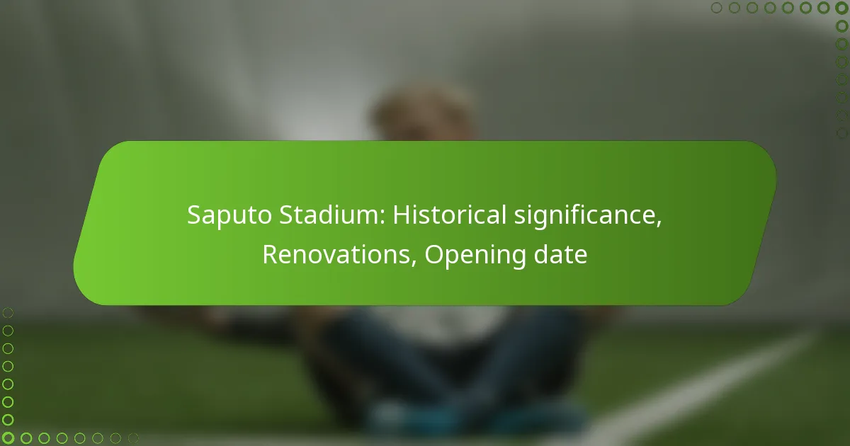 Saputo Stadium: Historical significance, Renovations, Opening date