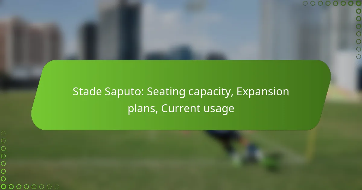 Stade Saputo: Seating capacity, Expansion plans, Current usage
