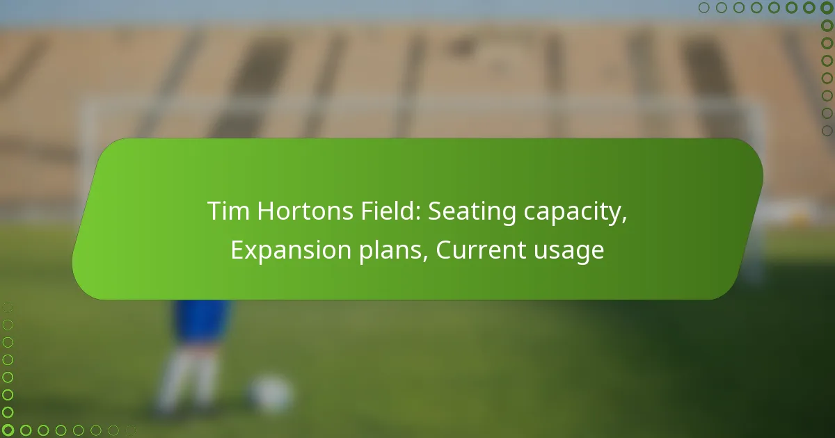 Tim Hortons Field: Seating capacity, Expansion plans, Current usage