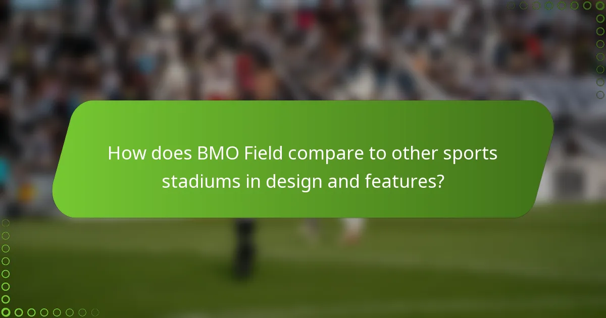 How does BMO Field compare to other sports stadiums in design and features?