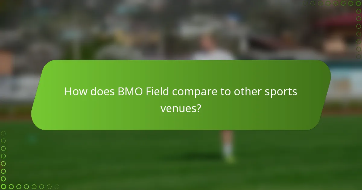 How does BMO Field compare to other sports venues?