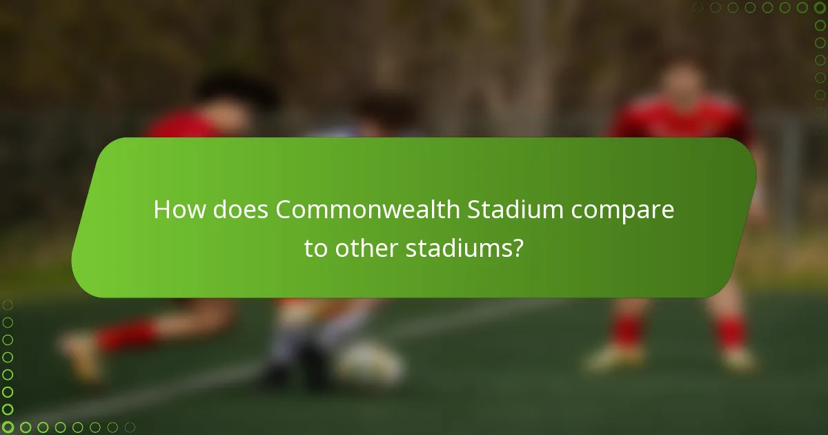How does Commonwealth Stadium compare to other stadiums?