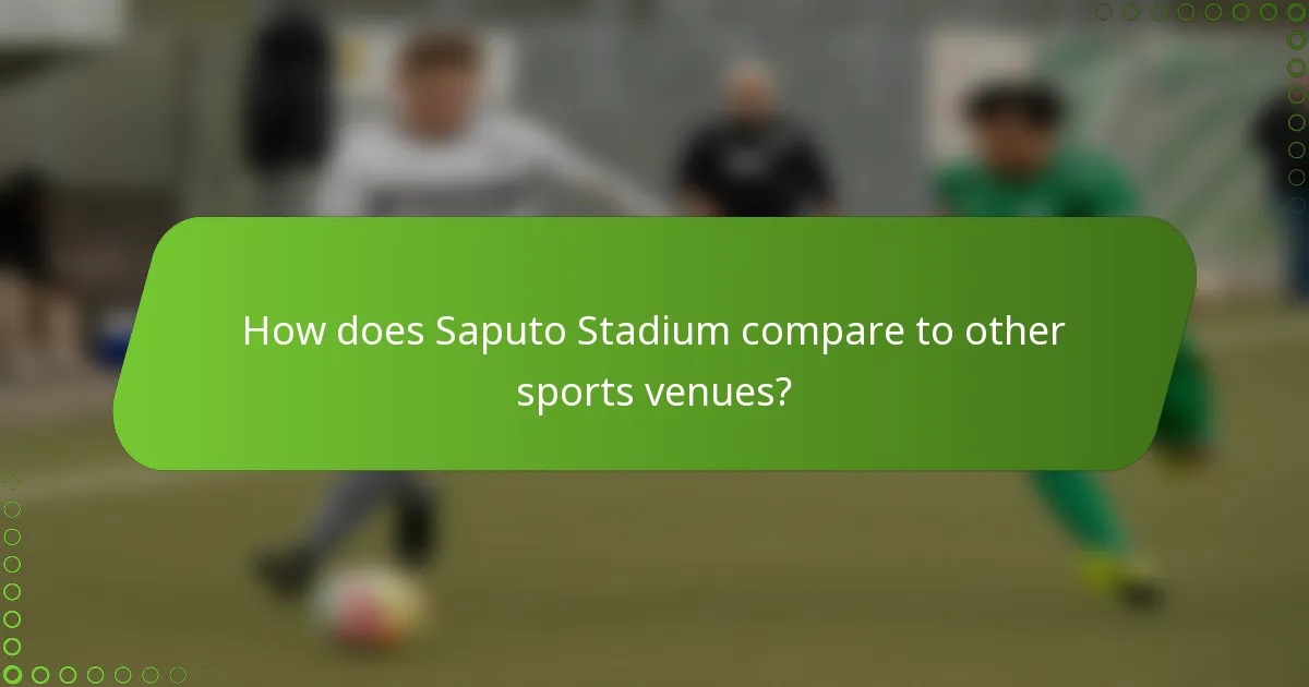 How does Saputo Stadium compare to other sports venues?