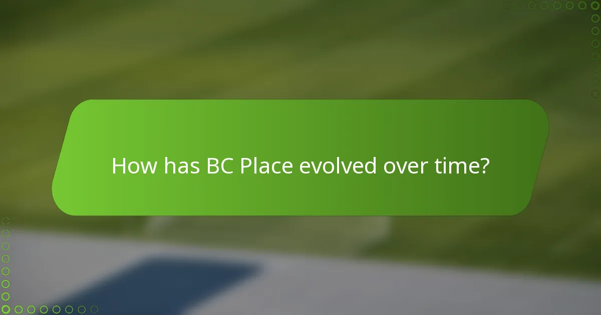 How has BC Place evolved over time?
